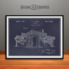 1938 Frank Lloyd Wright House Dwelling Patent Print Blackboard