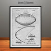 1936 Reach Football Patent Print Gray