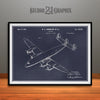 1942 Lockheed Constellation Airliner Patent Print Blackboard