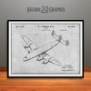 1942 Lockheed Constellation Airliner Patent Print Gray