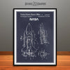 1975 Space Shuttle Patent Print Blackboard