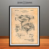 1949 Table Tennis, Ping Pong Game Table Patent Print Antique Paper