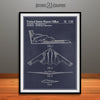 1991 Northrop B-2 Spirit Stealth Bomber Patent Print Blackboard