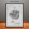 1923 Baseball Glove Mitt Patent Print Gray
