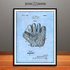 1923 Baseball Glove Mitt Patent Print Light Blue
