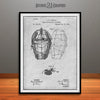 1883 Baseball Catchers Mask Patent Print Gray