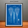 1950 Lacrosse Stick Patent Print Blueprint