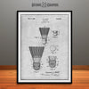 1935 Badminton Shuttlecock Patent Print Gray