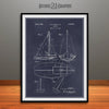 1948 Pawley Sail Boat Patent Print Blackboard