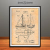1948 Pawley Sail Boat Patent Print Antique Paper