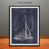 1927 Herreshoff Sail Boat Patent Print Blackboard