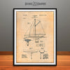 1901 Schoenhut Sailboat Patent Print Antique Paper