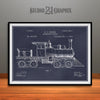 1891 Huber Locomotive Engine Patent Print Blackboard