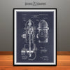 1903 Fire Hydrant Patent Poster Print Blackboard