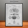 1897 Libbey Electric Bicycle Patent Print Gray