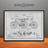 1898 Hunt Tandem Bicycle Patent Print Gray