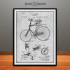 1889 Jeffery Velocipede Bicycle Patent Print Gray