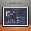 1880 Steinway Grand Piano Forte Patent Print Blackboard