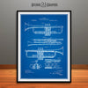 1916 Trumpet and Cornet Patent Print Blueprint