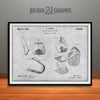 1929 Toe and Ballet Slipper Patent Print Gray