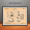 1929 Toe and Ballet Slipper Patent Print Antique Paper