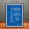 1955 Gibson Les Paul Guitar Patent Print Blueprint