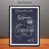 1964 Fender Guitar Patent Print Blackboard