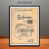 1964 Fender Guitar Patent Print Antique Paper