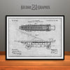 1894 Extension Ladder And Truck Patent Print Gray