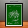1913 Side Car Attachment for Motorcycles Patent Print Green