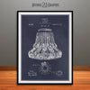 1914 Tiffany Lamp Shade Patent Print Blackboard