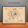 1902 Merkel Motorcycle Patent Print Antique Paper