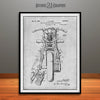 1948 Indian Motorcycle Patent Print Gray