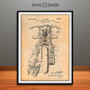 1948 Indian Motorcycle Patent Print Antique Paper