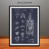 1959 Anatomical Skeleton Patent Print Blackboard