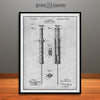 1899 Hypodermic Syringe Patent Print Gray