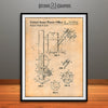 1979 Smoking Device Water Pipe Patent Print Antique Paper
