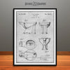 1957 Toilet Bowl Patent Print Gray