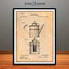 1894 Coffee Percolator Patent Print Antique Paper