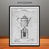 1894 Coffee Percolator Patent Print Gray