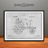1919 Antique Tractor Patent Print Gray