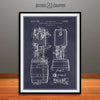 Beer Cooler and Tap Patent Print Blackboard