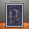 1911 Beer Stein Patent Print Blackboard