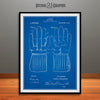 1914 Hockey Gloves Patent Print Blueprint