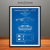 1963 Corvette Stingray Car Patent Print Blueprint