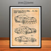 1995 Dodge Viper SRT Patent Print Antique Paper