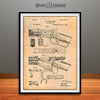 1894 Winchester Lever Action Rifle Patent Print Antique Paper