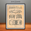 Porsche 911 Patent Print Antique Paper