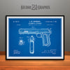 1902 Colt Automatic Pistol Patent Print Blueprint