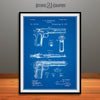 1897 J. M. Browning Pistol Patent Print Blueprint